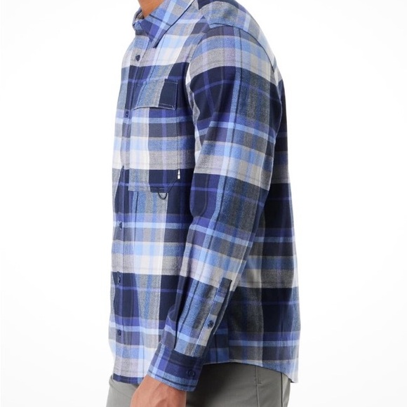 Bass Outdoor NWT PERSIAN JEWEL men’s classic fit plaid flannel button stretch - Picture 3 of 3